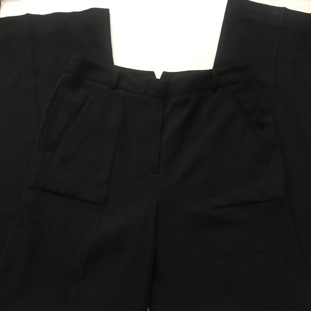 BCBGMaxAzria Jaclyn Black Wide-Leg Tailored Pants